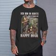 Ich Bin In Rente Jede Stunde Ist Happy Hour T-Shirt Geschenke für Ihn