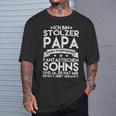 Ich Bin Stolzer Papa Eines Wahnsinnig Fantastischen Sohns T-Shirt Geschenke für Ihn