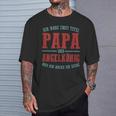 Ich Habe Zwei Titel Papa Und Angelkönig Ich Rocke Sie Beid T-Shirt Geschenke für Ihn