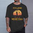 Ich Liebe Es Es Wenn Mein Frauu Mich Zum Fishing Gehen I Love It T-Shirt Geschenke für Ihn