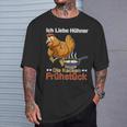 Ich Liebe Hühner Die Kacken Breakfast German Language T-Shirt Geschenke für Ihn