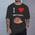 Ich Liebe Mettigel Mett Meat T-Shirt Geschenke für Ihn