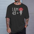 I'm 49 Plus 1 Middle Finger Skull 50Th Birthday T-Shirt Gifts for Him