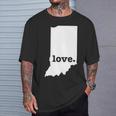 Indiana Love Hometown State Pride T-Shirt Gifts for Him