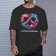 Infinity Heart Love Needs No Words Autism Awareness Tie Dye T-Shirt Gifts for Him