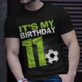 It's My 11Th Birthday Boy Soccer Football 11 Years Old T-Shirt Gifts for Him