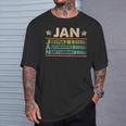Jan Family Name Last Name Jan T-Shirt Gifts for Him