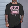 Jdm Motorsports Car Drift Pink Gt3 Rs Car Graphic Japan T-Shirt Gifts for Him