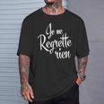 Je Ne Regrette Rien French Black T-Shirt Geschenke für Ihn