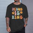 Jesus Is King Groovy Christian- Cute Toddler Girl T-Shirt Gifts for Him