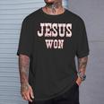 Jesus Won Texas Christianity Religion Jesus Won Texas T-Shirt Gifts for Him