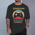 Jonathan Name Personalised Legendary Gamer T-Shirt Gifts for Him