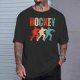 Jugador De Hockey Sobre Hielo Para Niños Retro Camiseta unisex Regalos para él