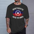 June 19 1865 Black Freedom Black History Junenth Flag T-Shirt Gifts for Him