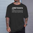 Junenth Definition Black African American Women T-Shirt Gifts for Him