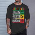 Junenth Equality Is Greater Than Division Afro Women T-Shirt Gifts for Him