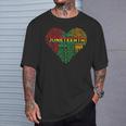 Junenth Heart Freedom African American N Girls Women T-Shirt Gifts for Him