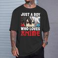 Just A Boy Who Loves Anime Japanese Anime Boy Manga T-Shirt Gifts for Him