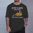 Just A Boy Who Loves Skid Sr Loaders Construction Lover T-Shirt Gifts for Him