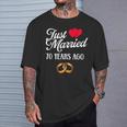 Just Married 70 Years Ago Couple 70Th Anniversary T-Shirt Gifts for Him