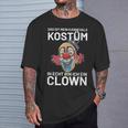 Karnevals Kostüm Clown Motiv Schwarzes T-Shirt Geschenke für Ihn