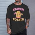 Kawaii Patata Anime Disfraz Lindo Amante De Patatas Japonesas Camiseta unisex Regalos para él