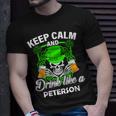Keep Calm And Drink Like A Peterson St Patricks Day Lucky T-Shirt Gifts for Him
