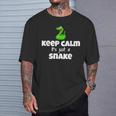 Keep Calm It's Just A Snake Herpetologist Costume T-Shirt Gifts for Him
