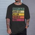 Keep Calm And Let Allan Handle This Retro Quote T-Shirt Gifts for Him