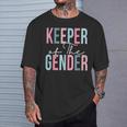 Keeper Of The Gender Baby Shower Gender Reveal Party T-Shirt Gifts for Him
