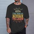 Keith The Man The Myth The Legend Custom Name T-Shirt Gifts for Him