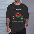 Kenya Ruft Und Ich Muss Los Kenya Flag T-Shirt Geschenke für Ihn