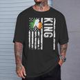 King Last Name Irish Pride Flag Usa St Patrick's Day T-Shirt Gifts for Him