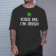 Kiss Me I'm Irish Saint Patrick Day Women T-Shirt Gifts for Him