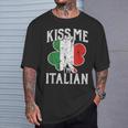 Kiss Me I'm Italian St Patrick's Day Italy Flag T-Shirt Gifts for Him