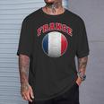 La Bandera Y Los Colores De Francia Para Los Aficionados Al Fútbol Y Al Fútbol Camiseta unisex Regalos para él