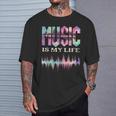 La Música Es Miida Ecualizador De Ondas Sonoras Dj Camiseta unisex Regalos para él