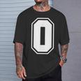Letter O Number 0 Zero Alphabet Monogram Spelling Counting T-Shirt Gifts for Him