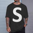 Letter S T-Shirt Geschenke für Ihn