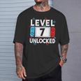 Level 7 Unlocked Gamer 7Th Birthday Video Game Boys T-Shirt Gifts for Him