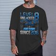 Level 8 Unlocked Awesome Since 2016 8Th Birthday Gaming T-Shirt Gifts for Him