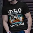 Level 9 Unlocked Awesome Since 2015 9Th Birthday Boys T-Shirt Gifts for Him