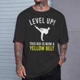 Level Up This Kid Is Now A Yellow Belt Karate Award T-Shirt Gifts for Him