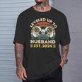 I Leveled Up To Husband Est 2024 Promoted To Hubby Groom T-Shirt Gifts for Him