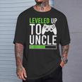 Leveled Up Promoted To Uncle 2024 New Uncle Video Game T-Shirt Gifts for Him