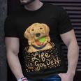 Life Is Golden Golden Retriever Owner T-Shirt Gifts for Him