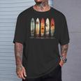 Longboard Surfboards Retro Vintage Style Palms Beach Surfing T-Shirt Gifts for Him