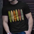 Longboard Surfboards Vintage Retro Style Surfing T-Shirt Gifts for Him