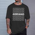 I Love Adriano Retro Pattern Personalised T-Shirt Geschenke für Ihn