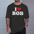 I Love Bob Heart T-Shirt Gifts for Him